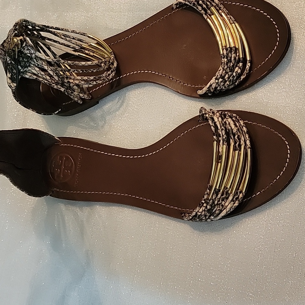 Tory Burch Mignon Rings Sandals Women's Size 10 But Fits Like A 9.5 - Picture 7 of 14